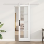 vidaXL Ușă glisantă ORKDAL Alb 61 x 198.5 cm Lemn masiv de pin