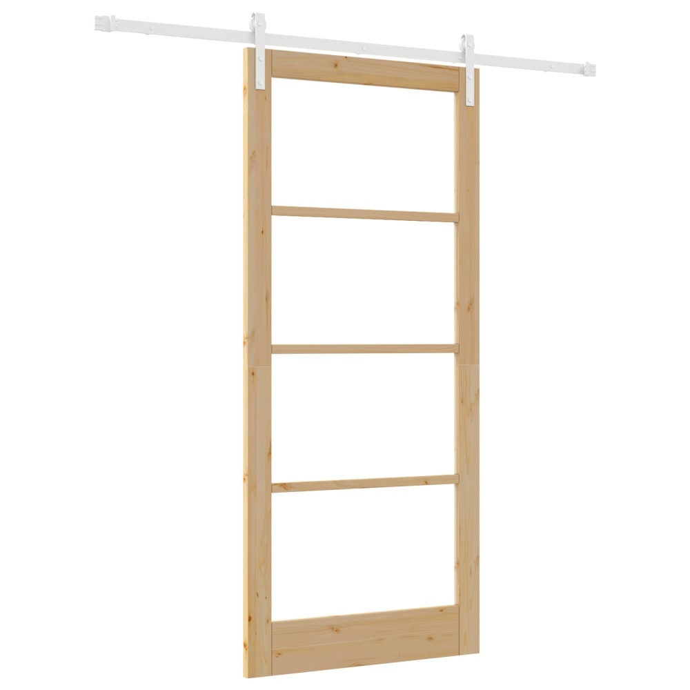 vidaXL Ușă glisantă ORKDAL Maro 93 x 211 cm Lemn masiv de pin