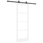 Ușa glisantă vidaXL cu set de accesorii 'ORKDAL'Alb Lemn Masiv & Sticlă Ușa glisantă vidaXL cu set de accesorii 'ORKDAL'Alb Lemn Masiv & Sticlă