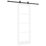 Ușa glisantă vidaXL cu set de accesorii 'ORKDAL'Alb Lemn Masiv & Sticlă Ușa glisantă vidaXL cu set de accesorii 'ORKDAL'Alb Lemn Masiv & Sticlă
