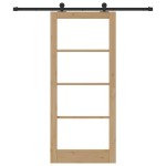 vidaXL Ușă glisantă ORKDAL Natural și Negru 86 x 198,5 cm