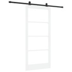 Ușa glisantă vidaXL cu set de accesorii 'ORKDAL'Alb Lemn Solid & Sticlă Ușa glisantă vidaXL cu set de accesorii 'ORKDAL'Alb Lemn Solid & Sticlă