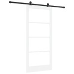 Ușa glisantă vidaXL cu set de accesorii 'ORKDAL'Alb Lemn Solid & Sticlă Ușa glisantă vidaXL cu set de accesorii 'ORKDAL'Alb Lemn Solid & Sticlă