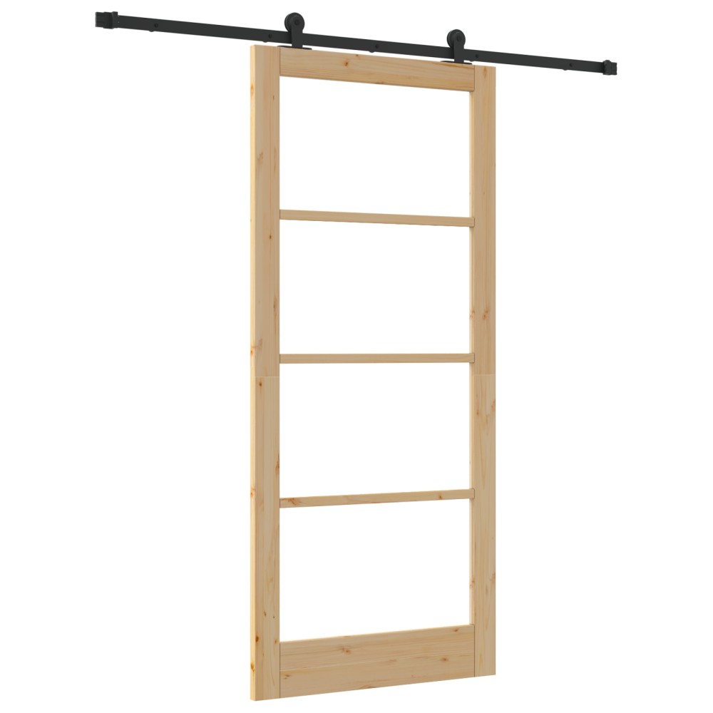 vidaXL Ușă glisantă Manual ORKDAL Maro 93 x 211 cm Lemn și metal