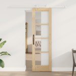vidaXL Ușă glisantă Manual ORKDAL Maro 61 x 198.5 cm Lemn și metal vidaXL Ușă glisantă Manual ORKDAL Maro 61 x 198.5 cm Lemn și metal