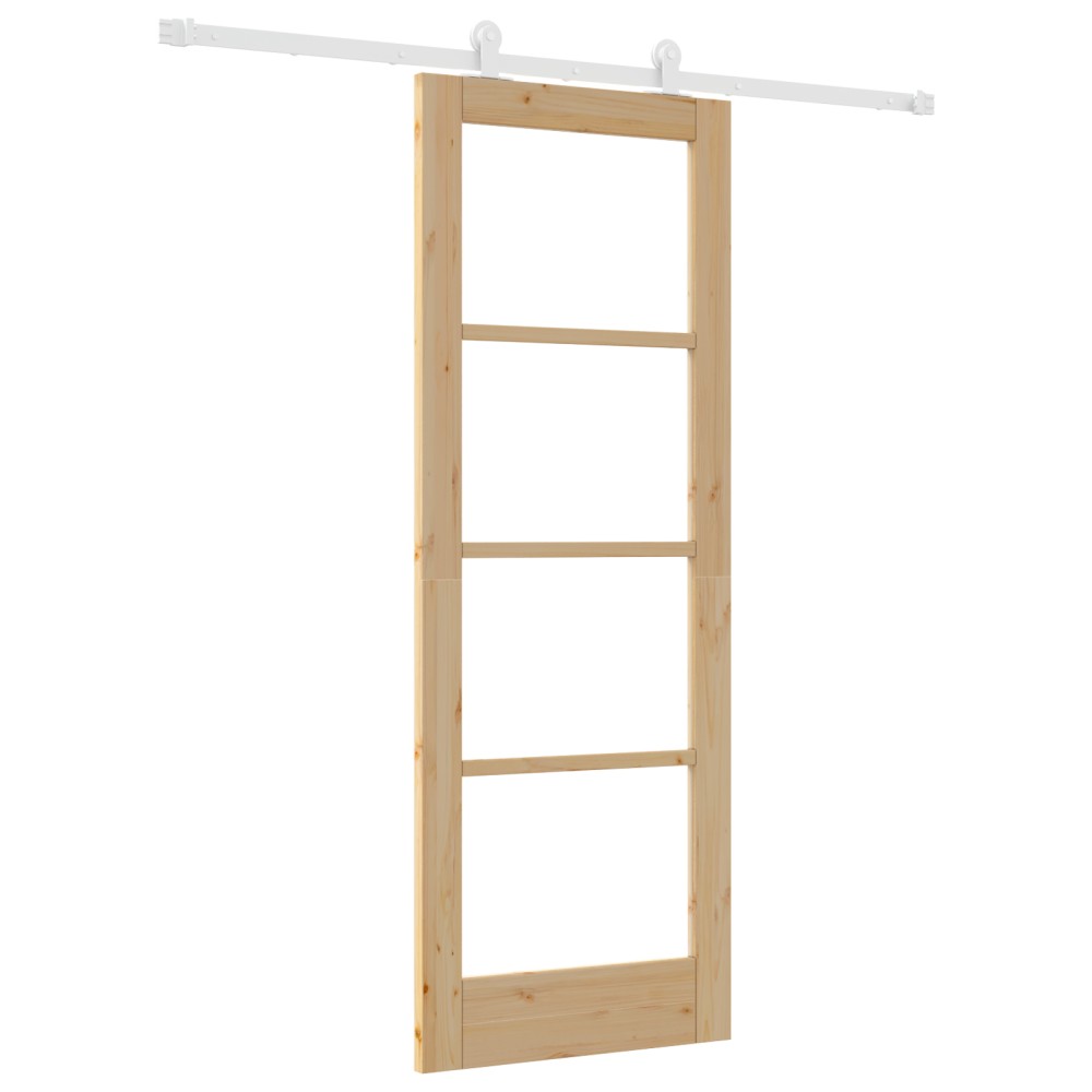 vidaXL Ușă glisantă Manual ORKDAL Maro 73.5 x 198.5 cm Lemn și metal