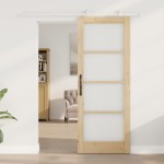 vidaXL Ușă glisantă Manual ORKDAL Maro 78 x 202 cm Lemn și metal vidaXL Ușă glisantă Manual ORKDAL Maro 78 x 202 cm Lemn și metal