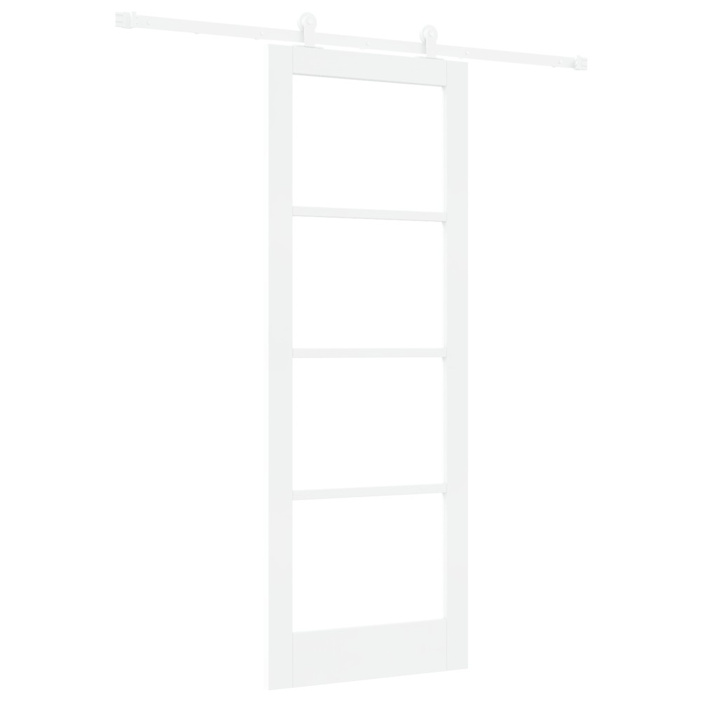 vidaXL Ușă glisantă Manual ORKDAL Alb 78 x 211 cm Lemn și metal