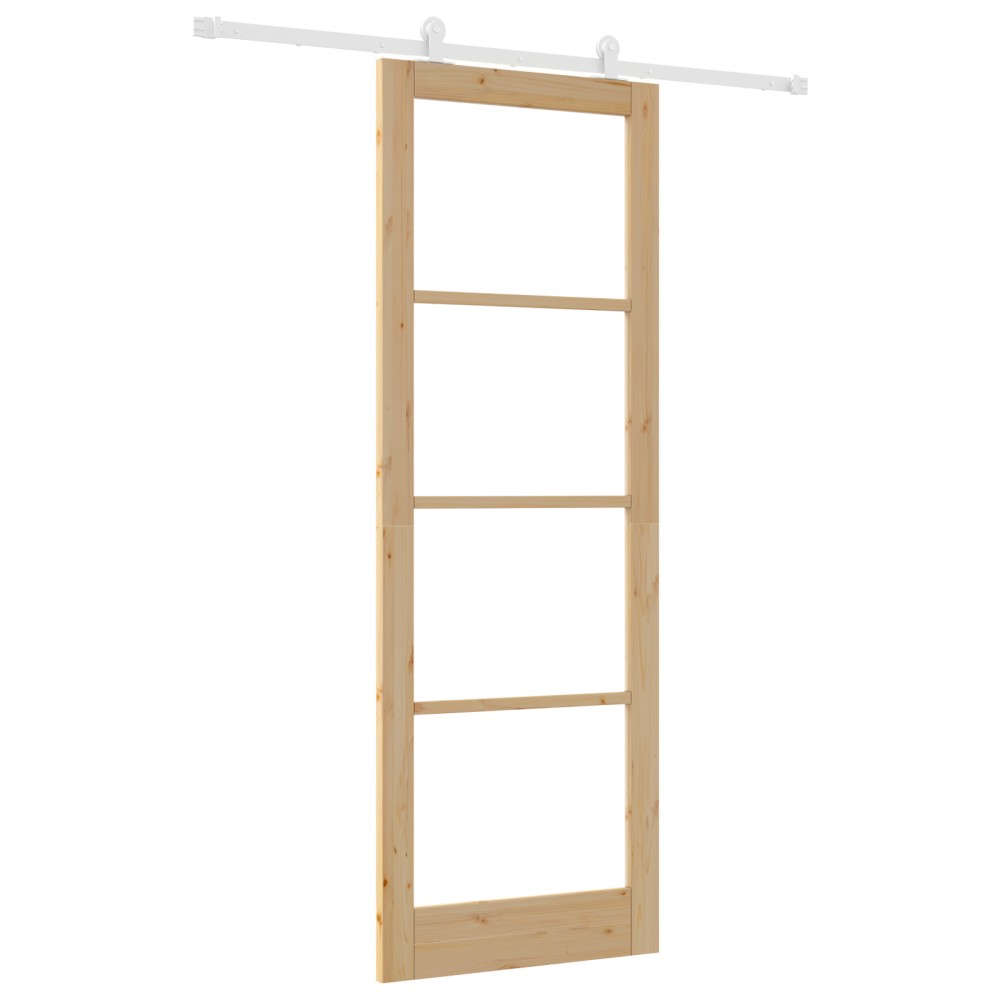 vidaXL Ușă glisantă Manual ORKDAL Maro 83 x 232 cm Lemn și metal