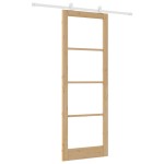 vidaXL Ușă glisantă Manual ORKDAL Maro 83 x 232 cm Lemn și metal vidaXL Ușă glisantă Manual ORKDAL Maro 83 x 232 cm Lemn și metal