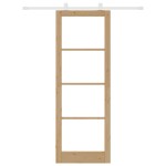 vidaXL Ușă glisantă Manual ORKDAL Maro 83 x 232 cm Lemn și metal vidaXL Ușă glisantă Manual ORKDAL Maro 83 x 232 cm Lemn și metal