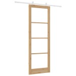 vidaXL Ușă glisantă Manual ORKDAL Maro 83 x 232 cm Lemn și metal vidaXL Ușă glisantă Manual ORKDAL Maro 83 x 232 cm Lemn și metal