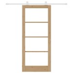vidaXL Ușă glisantă Manual ORKDAL Maro 86 x 198.5 cm Lemn și metal