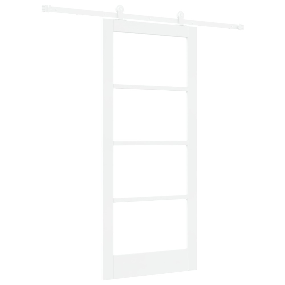 vidaXL Ușă glisantă Manual ORKDAL Alb 86 x 198.5 cm Lemn și metal