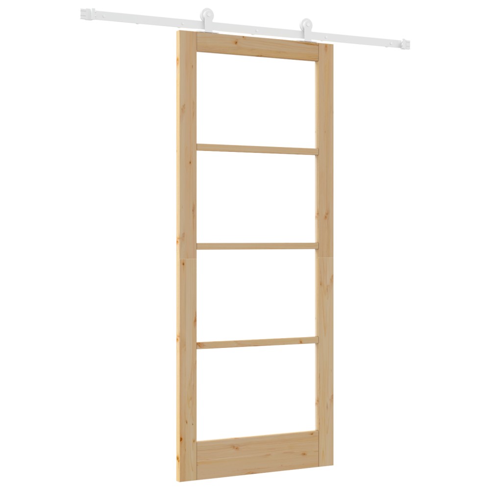 vidaXL Ușă glisantă Manual ORKDAL Maro 86 x 211 cm Lemn și metal