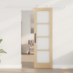 vidaXL Ușă glisantă Manual ORKDAL Maro 61 x 198.5 cm Lemn și metal vidaXL Ușă glisantă Manual ORKDAL Maro 61 x 198.5 cm Lemn și metal