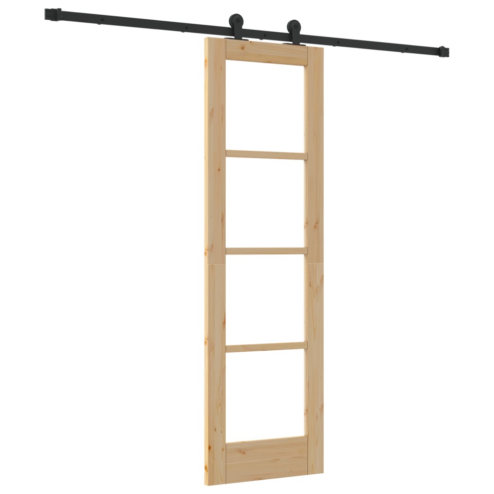 vidaXL Ușa glisantă Manual ORKDAL Maro 61 x 198.5 cm Lemn și metal