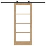 vidaXL Ușa glisantă Manual ORKDAL Maro 86 x 198.5 cm Lemn și metal vidaXL Ușa glisantă Manual ORKDAL Maro 86 x 198.5 cm Lemn și metal