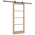 vidaXL Ușa glisantă Manual ORKDAL Maro 86 x 198.5 cm Lemn și metal vidaXL Ușa glisantă Manual ORKDAL Maro 86 x 198.5 cm Lemn și metal