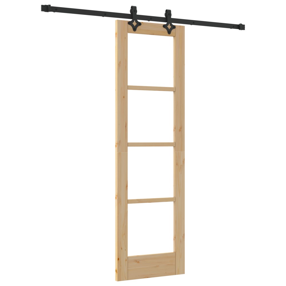 vidaXL Ușă Glisantă Manual ORKDAL Maro 61 x 198.5 cm Lemn și metal