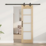 vidaXL Ușă Glisantă Manual ORKDAL Maro 61 x 198.5 cm Lemn și metal vidaXL Ușă Glisantă Manual ORKDAL Maro 61 x 198.5 cm Lemn și metal
