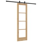vidaXL Ușă Glisantă Manual ORKDAL Maro 61 x 198.5 cm Lemn și metal vidaXL Ușă Glisantă Manual ORKDAL Maro 61 x 198.5 cm Lemn și metal