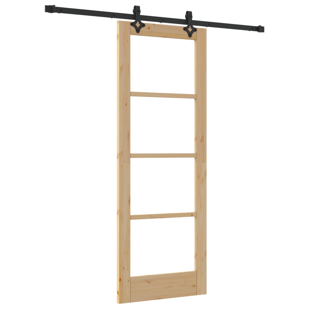 vidaXL Ușă Glisantă Manual ORKDAL Maro 73.5 x 198.5 cm Lemn și metal