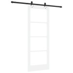 Ușă Glisantă vidaXL cu Set de Accesorii 'ORKDAL'Alb Lemn Masiv & Sticlă Ușă Glisantă vidaXL cu Set de Accesorii 'ORKDAL'Alb Lemn Masiv & Sticlă