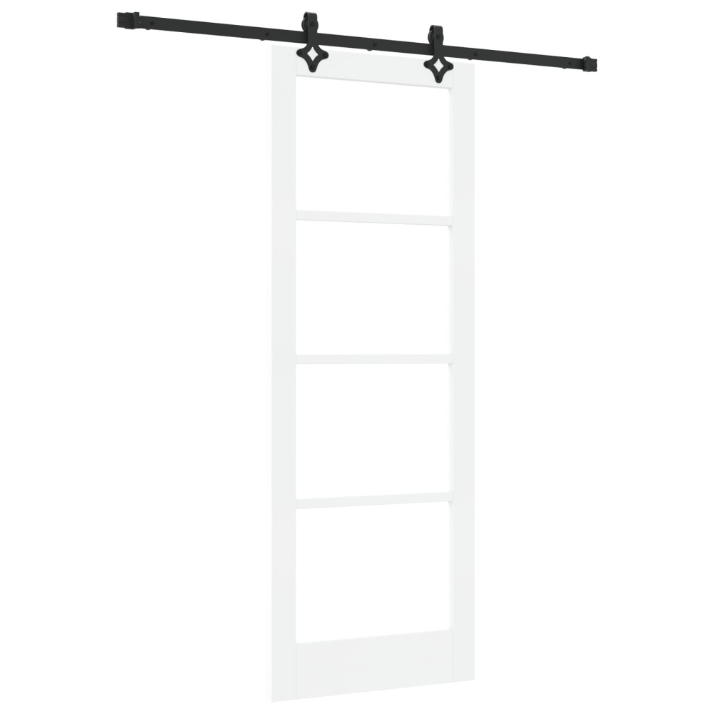vidaXL Ușă Glisantă Manual ORKDAL Alb 78 x 211 cm Lemn și metal