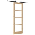 Set Ușă Glisantă vidaXL cu Accesorii “ORKDAL” Lemn Solid și Sticlă Set Ușă Glisantă vidaXL cu Accesorii “ORKDAL” Lemn Solid și Sticlă