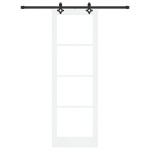 vidaXL Ușă Glisantă Manual ORKDAL Alb 78 x 232 cm Lemn și metal
