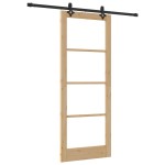 vidaXL Ușă Glisantă Manual ORKDAL Maro 83 x 211 cm Lemn și metal