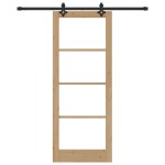 vidaXL Ușă Glisantă Manual ORKDAL Maro 83 x 211 cm Lemn și metal