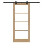 vidaXL Ușă Glisantă Manual ORKDAL Maro 86 x 198.5 cm Lemn și metal