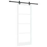 Ușă glisantă vidaXL cu set de accesorii 'ORKDAL'Alb Lemn Solid & Sticlă Ușă glisantă vidaXL cu set de accesorii 'ORKDAL'Alb Lemn Solid & Sticlă