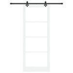 Ușă glisantă vidaXL cu set de accesorii 'ORKDAL'Alb Lemn Solid & Sticlă Ușă glisantă vidaXL cu set de accesorii 'ORKDAL'Alb Lemn Solid & Sticlă