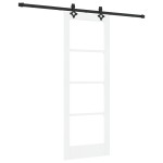 Ușă Glisantă vidaXL cu Set de Accesorii 'ORKDAL'Alb Lemn Solid & Sticlă Ușă Glisantă vidaXL cu Set de Accesorii 'ORKDAL'Alb Lemn Solid & Sticlă