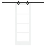 Ușă Glisantă vidaXL cu Set de Accesorii 'ORKDAL'Alb Lemn Solid & Sticlă Ușă Glisantă vidaXL cu Set de Accesorii 'ORKDAL'Alb Lemn Solid & Sticlă