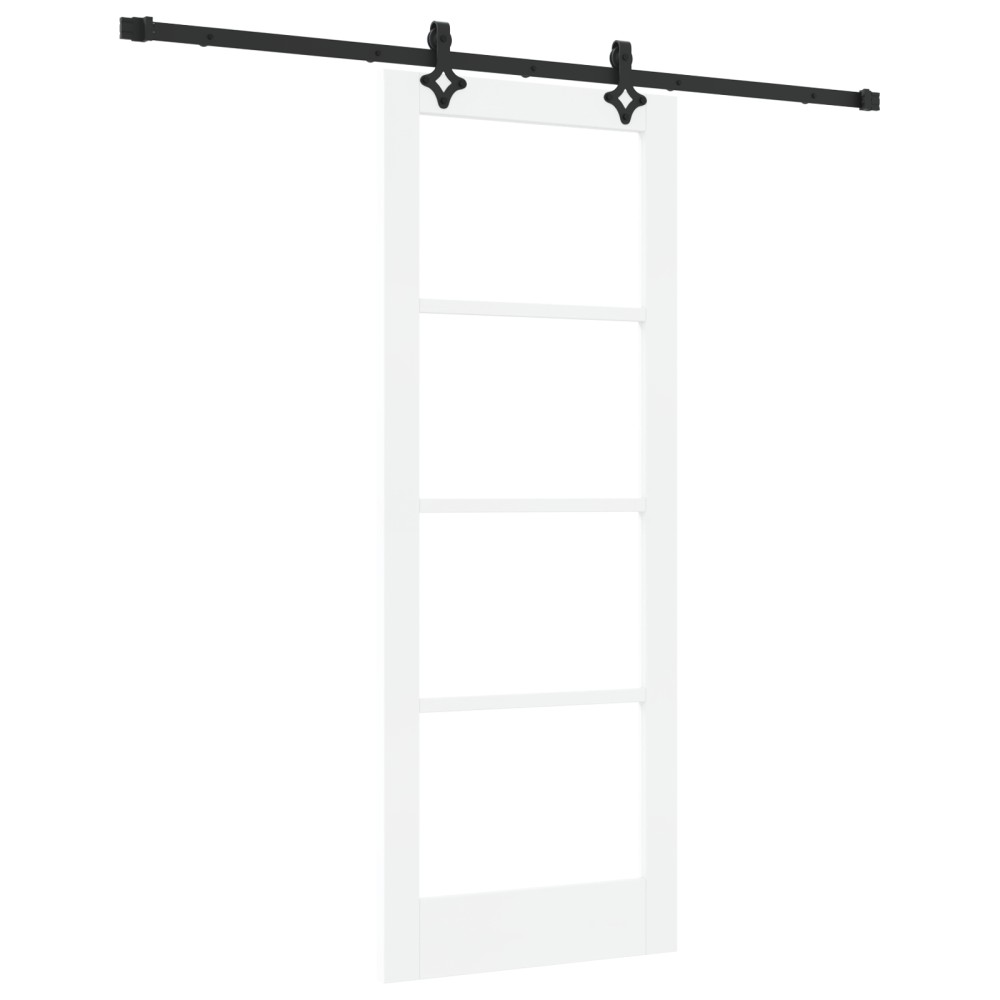 vidaXL Ușă Glisantă Manual ORKDAL Alb 78 x 202 cm Lemn și metal