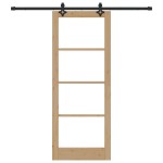 vidaXL Ușă Glisantă Manual ORKDAL Maro 83 x 211 cm Lemn și metal