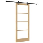 vidaXL Ușă Glisantă Manual ORKDAL Maro 86 x 211 cm Lemn și metal vidaXL Ușă Glisantă Manual ORKDAL Maro 86 x 211 cm Lemn și metal