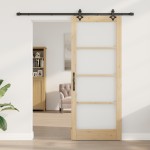 vidaXL Ușă Glisantă Manual ORKDAL Maro 86 x 211 cm Lemn și metal vidaXL Ușă Glisantă Manual ORKDAL Maro 86 x 211 cm Lemn și metal
