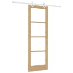 Set Ușă Culisantă vidaXL cu Hardware 73.5x211 cm Lemn Masiv Pin Set Ușă Culisantă vidaXL cu Hardware 73.5x211 cm Lemn Masiv Pin