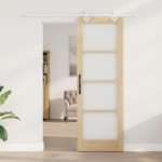 Set Ușă Culisantă vidaXL cu Hardware 73.5x211 cm Lemn Masiv Pin Set Ușă Culisantă vidaXL cu Hardware 73.5x211 cm Lemn Masiv Pin