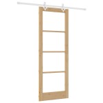 vidaXL Ușă Glisantă Manual Maro 78 x 211 cm Lemn și metal vidaXL Ușă Glisantă Manual Maro 78 x 211 cm Lemn și metal