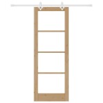 vidaXL Ușă Glisantă Manual Maro 78 x 211 cm Lemn și metal vidaXL Ușă Glisantă Manual Maro 78 x 211 cm Lemn și metal