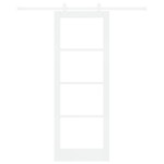 Ușă glisantă vidaXL cu hardware Alb 78x211 cm Lemn Masiv Pin Ușă glisantă vidaXL cu hardware Alb 78x211 cm Lemn Masiv Pin