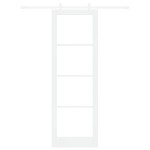 vidaXL Ușă Glisantă Manual Alb 78 x 232 cm Lemn și metal
