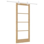 Set de uși glisante vidaXL cu hardware 83x202 cm Lemn masiv de pin Set de uși glisante vidaXL cu hardware 83x202 cm Lemn masiv de pin