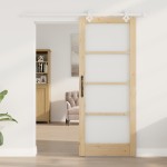 Set de uși glisante vidaXL cu hardware 83x202 cm Lemn masiv de pin Set de uși glisante vidaXL cu hardware 83x202 cm Lemn masiv de pin